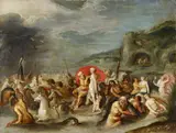 THE TRIUMPH OF NEPTUNE AND AMPHITRITE by studio of Frans Francken the Younger, Oil on copper, sold May 2013