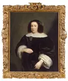 Cornelius Jonson (Janssens) van Ceulen, PORTRAIT OF A LADY WITH PEARLS, Oil on canvas (relined)