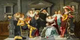 Dirck Hals, MERRY COMPANY MAKING MUSIC ON A TERRACE, Oil on panel
