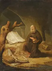 Jacob van Spreeuwen, SAINT JEROME IN PRAYER, Oil on canvas (relined)