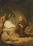 Jacob van Spreeuwen, SAINT JEROME IN PRAYER, Oil on canvas (relined)