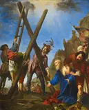 SAINT ANDREW by studio of Carlo Dolci, Oil on canvas (relined), sold May 2013