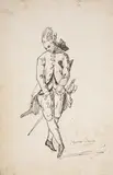 Conte Antonio Maria Zanetti, A GENTLEMAN, Pen and brown ink on laid paper