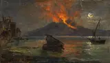Johan Christian Clausen Dahl, COAST NEAR POSILIPPO AT NIGHT