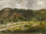 Johan Christian Clausen Dahl, VIEW OF A STREET NEAR PILLNITZ