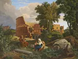 VIEW OF THE COLOSSEUM IN ROME by Hans Heinrich Georg Brandes, Oil on canvas, sold May 2013