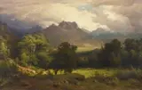 Heinrich Funk, ALPINE LANDSCAPE, Oil on canvas