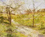 FRUIT TREES IN THE ARTIST´S GARDEN by Max Clarenbach, Oil on canvas, sold May 2013