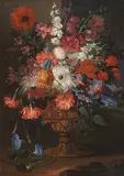FLOEWR STILL LIFE by in the manner of Abraham Brueghel, Oil on canvas (relined), sold Mar 2013