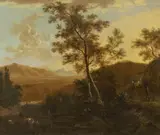 Frederik de Moucheron, SOUTHERN LANDSCAPE WITH CATTLE AND HERDSMEN, Oil on canvas (relined)