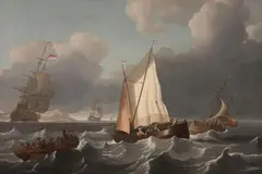 copy after Wigerus Vitringa, SEASCAPE WITH SAILING SHIPS, Oil on canvas (relined)