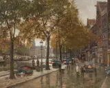 Heinrich Hermanns, FLOWER MARKET IN AMSTERDAM