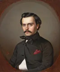 Friedrich Kraus, PORTRAIT OF A YOUNG MAN (SELF PORTRAIT?), Oil on canvas
