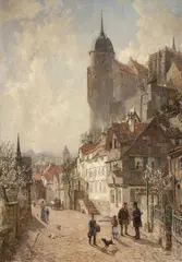 SPRING IN MEISSEN by Wilhem Georg Ritter, Oil on canvas, sold Mar 2013