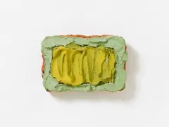 groengeel by Bram Bogart, Mixed media on polyester approx, sold Dec 2012