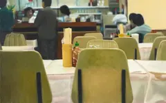 Frank Bauer, Chinesisches Restaurant, Oil on canvas
