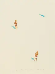 Norbert Bisky, Im Schatten, Watercolour on sturdy card