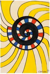 Alexander Calder, Untitled (Good Luck), Gouache on card with embossed stamp "Canson & Montgolfier"