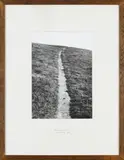Hamish Fulton, The second Full Moon of July 1977. A two Day 101 Mile Walk. Kent, Photowork: Gelatin silver print, flush-mounted to card and fibreboard and printed title on the mount