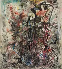 Mappenwerke, Untitled (from: Quadriga), These 4 original works on paper were an addition to the catalogue "Quadriga", published 1953 in the Verlag Zimmergalerie Franck, Privatdruck, Frankfurt a