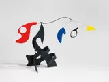Manuel Marín, Untitled (El Vilante), Sculpture: Iron elements, painted in colour, on flexible iron holders on standing iron element, painted black height approx