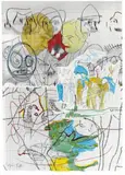 Sigmar Polke, Untitled (Remix), Felt tip pen, collage on several imprinted papers