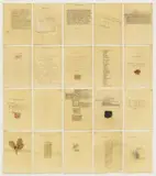 Untitled (Journal Herbier de Bordeaux - Tagebuchblätter) by Anne und Patrick Poirier Anne Poirier Patrick Poirier, Collage in 20 parts: India ink and wax, partly collage, on paper each, sold Dec 2012