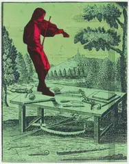 Daniel Richter, Untitled, Colour woodcut on card