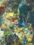 Bernard Schultze, In der Mitte der Blick, Oil on canvas