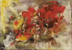 Untitled by Fred Thieler, Mixed media, collage on canvas, sold Dec 2012