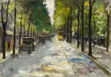 Lesser Ury, Berliner Straße im Sonnenschein