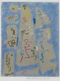 Max Ackermann, Drei Zeichensäulen, Pastel crayon drawing on wove paper