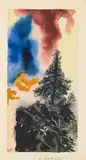 Dark Tree and Rock by George Grosz, Watercolour and pen and India ink pen on wove paper with watermark "P M FABRIANO", sold Dec 2012