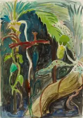 Dickicht by Erich Heckel, Watercolour and chalk on firm wove paper, sold Dec 2012