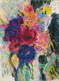 Curt Herrmann, Blüten in blauer Vase
