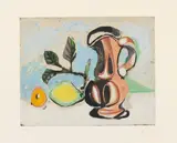 Pablo Picasso, Nature morte au Citron et au Pichet, Colour aquatint on wove paper with watermark "BFK RIVES"