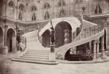 Charles Marville, Hotel de Ville de Paris, Escalier de la Cour d'honneur, Albumen print