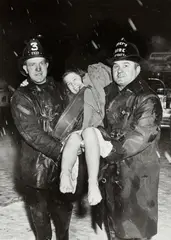 Even saved the violin by Weegee, Vintage ferrotyped gelatin silver print, sold Nov 2012