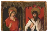 Spanish School, second half 15th Century, SAINT JUDE THADDAEUS AND SAINT BARTHOLOMEW, Oil on panel