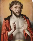 Flemish School, circa 1520 & 30, MAN OF SORROWS, Oil on panel