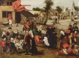 A VILLAGE KERMESSE by in the manner of Abel Grimmer, Oil on panel (parqueted), sold Nov 2012