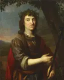 circle of Gerrit van Honthorst, PORTRAIT OF KARL LUDWIG OF THE PALATINATE AS SHEPHERD, Oil on canvas (relined)