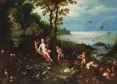 Jan Brueghel the Younger, ALLEGORY OF WATER, Oil on panel (parqueted)