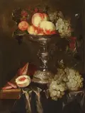 Abraham van Beijeren, STILL LIFE WITH FRUITS IN A TAZZA, Oil on panel