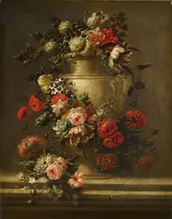 Jan Baptist Bosschaert, FLOWER STILL LIFE, Oil on canvas (relined)