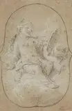 François Boucher, TWO PUTTI WITH MIRROR AND SWAN