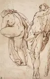 Netherlandish School, circa 1600, TWO FEMALE NUDES, Pen and brown ink on laid paper