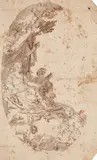 attributed to Johannes Voorhout, DIANA WITH NYMPHS, Pen and brown ink with grey was