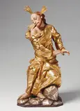 South German, 18th Century, AN 18TH CENTURY SOUTH GERMAN CARVED HIGH RELIEF OF THE RESTING CHRIST, Holzskulptur