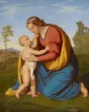 Bernhard Endres, THE VIRGIN WITH CHILD, Oil on canvas